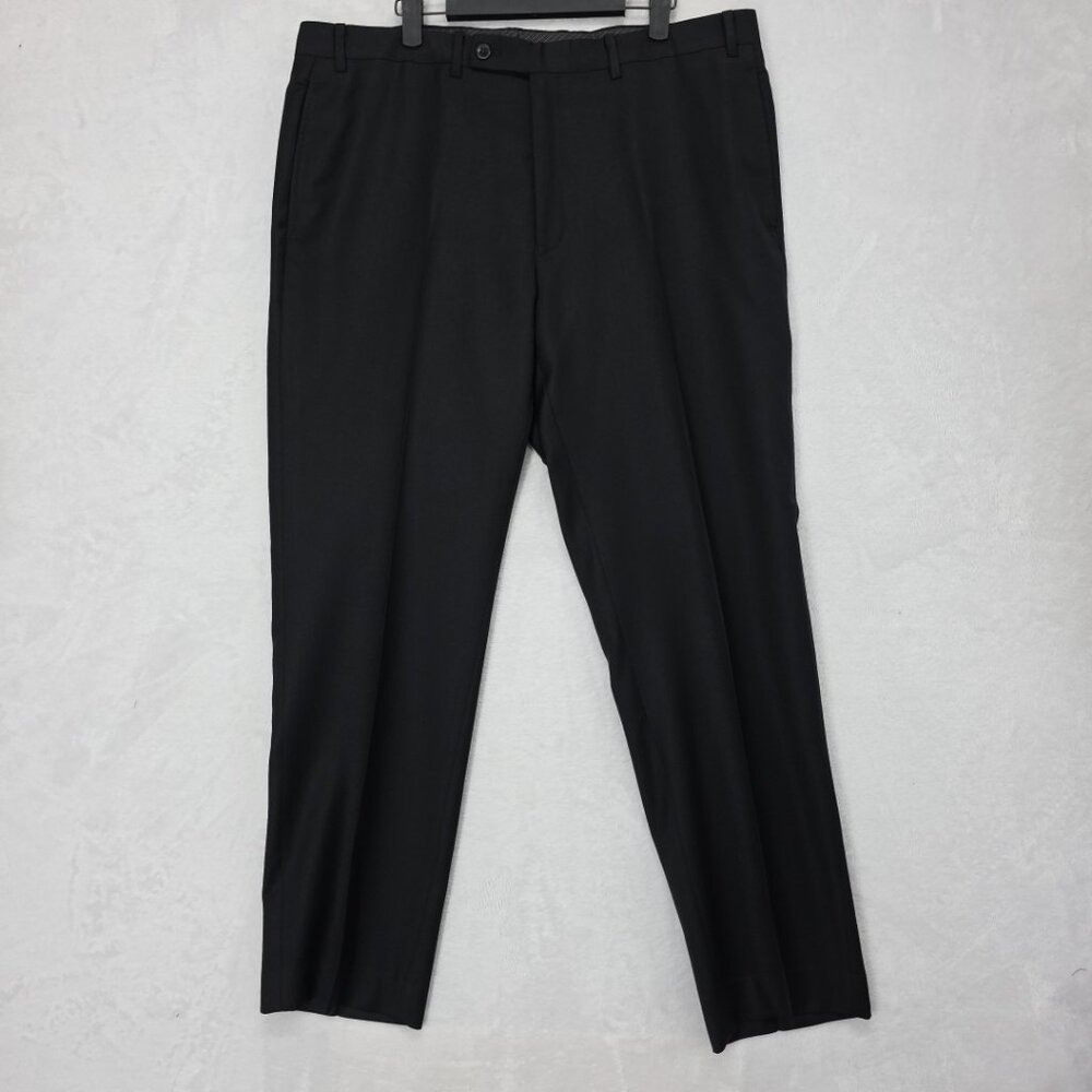 Peerless Woolen International Mens Wool Cashmere Suit Pant Size 38R Black EUC